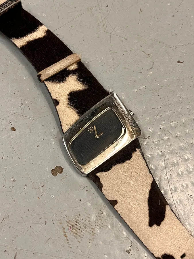 2000s Roberto Cavalli Pony Hair Bracelet Watch xVzNXgD 4