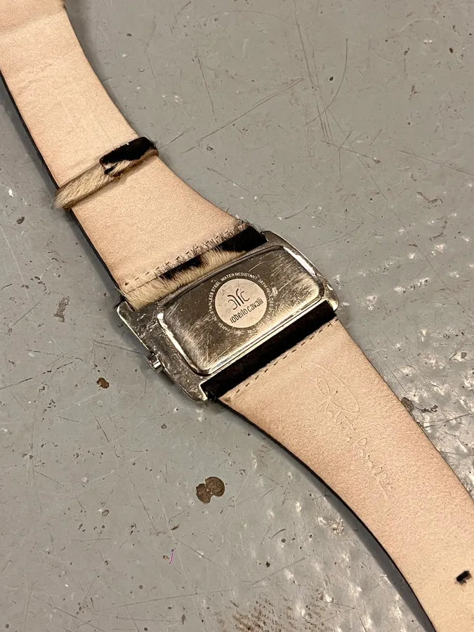 2000s Roberto Cavalli Pony Hair Bracelet Watch xVzNXgD 7