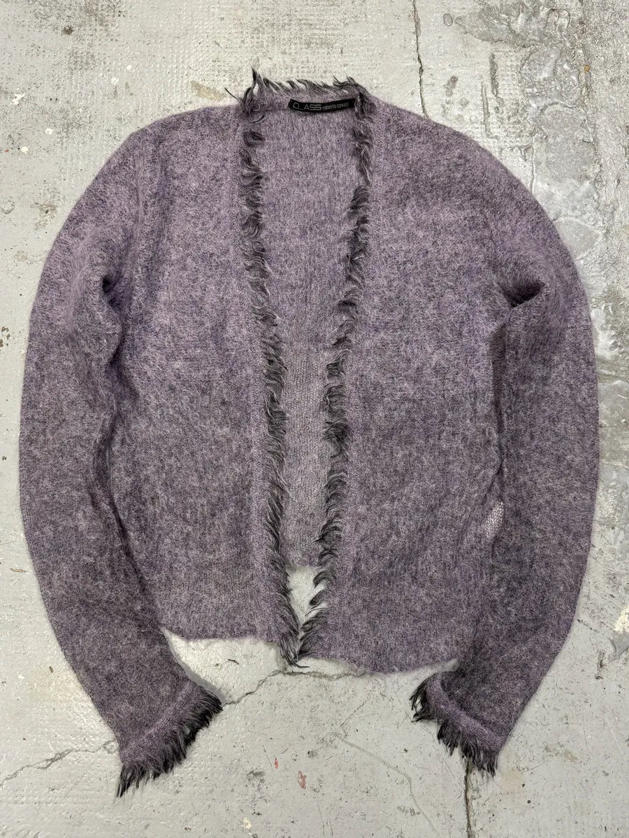 2000s Roberto Cavalli Purple Lila Mohair Cardigan gDEGunO 0