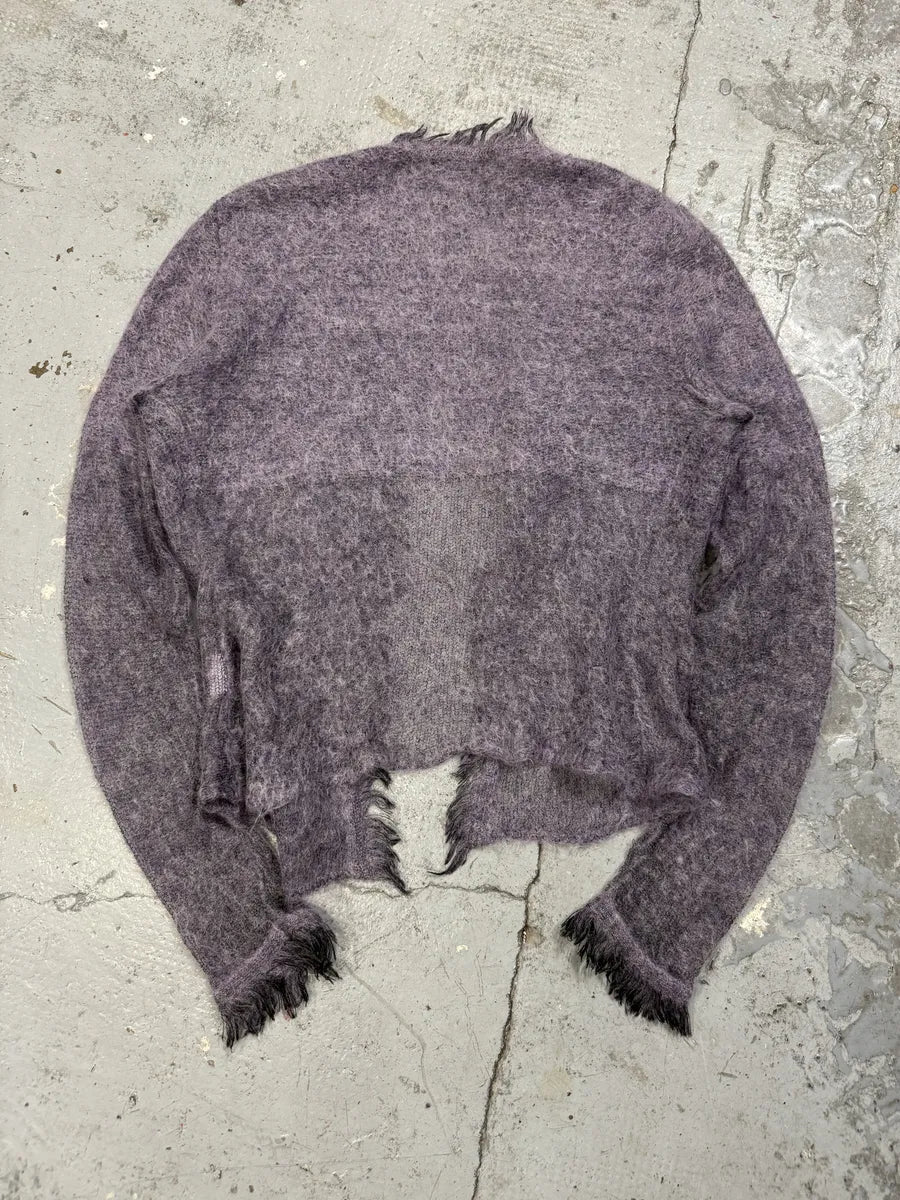 2000s Roberto Cavalli Purple Lila Mohair Cardigan gDEGunO 1