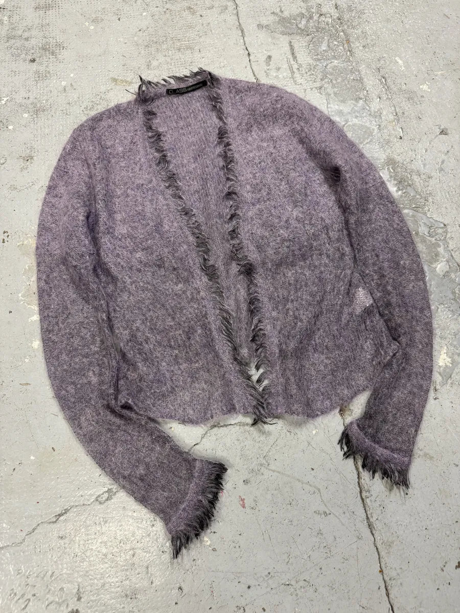 2000s Roberto Cavalli Purple Lila Mohair Cardigan gDEGunO 3