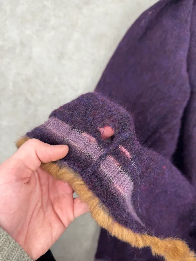 2000s Roberto Cavalli Purple Wool Obscure Cardigan Sweater rhbHbMM 9