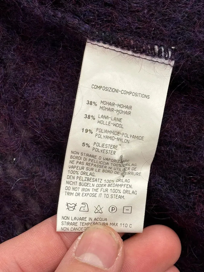 2000s Roberto Cavalli Purple Wool Obscure Cardigan Sweater rhbHbMM 12