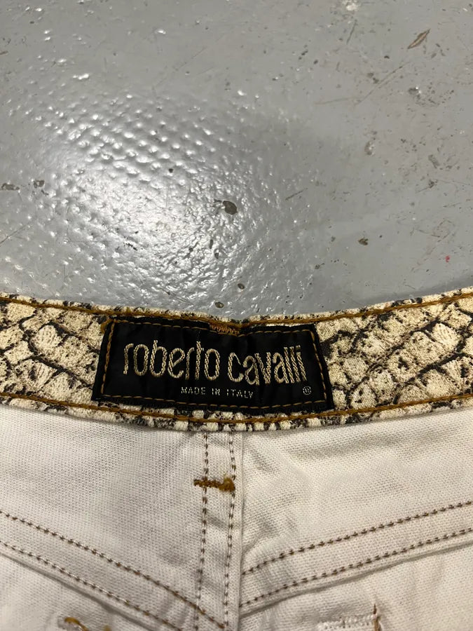 2000s Roberto Cavalli Python Effect Beige Pant TPxLLSM 10