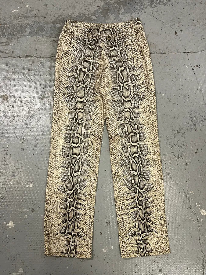2000s Roberto Cavalli Python Effect Beige Pant TPxLLSM 7