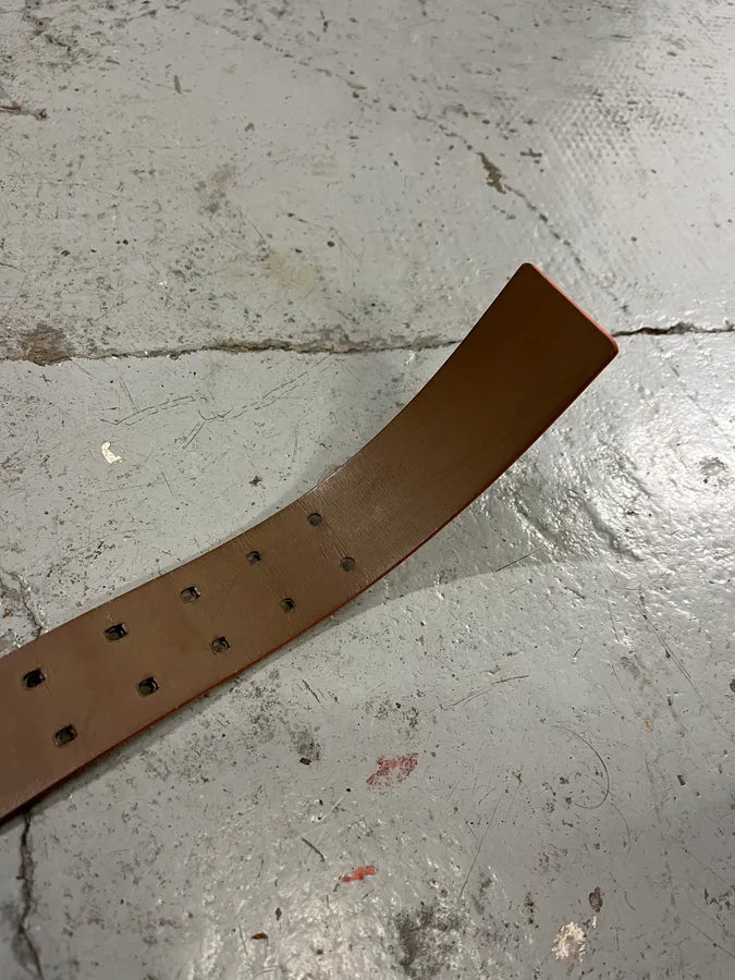 2000s Roberto Cavalli Python Effect Orange Leather Belt YqQrruX 5