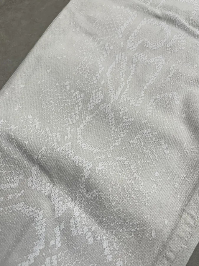 2000s Roberto Cavalli Python Glow Print White Pants paLfMSA 7