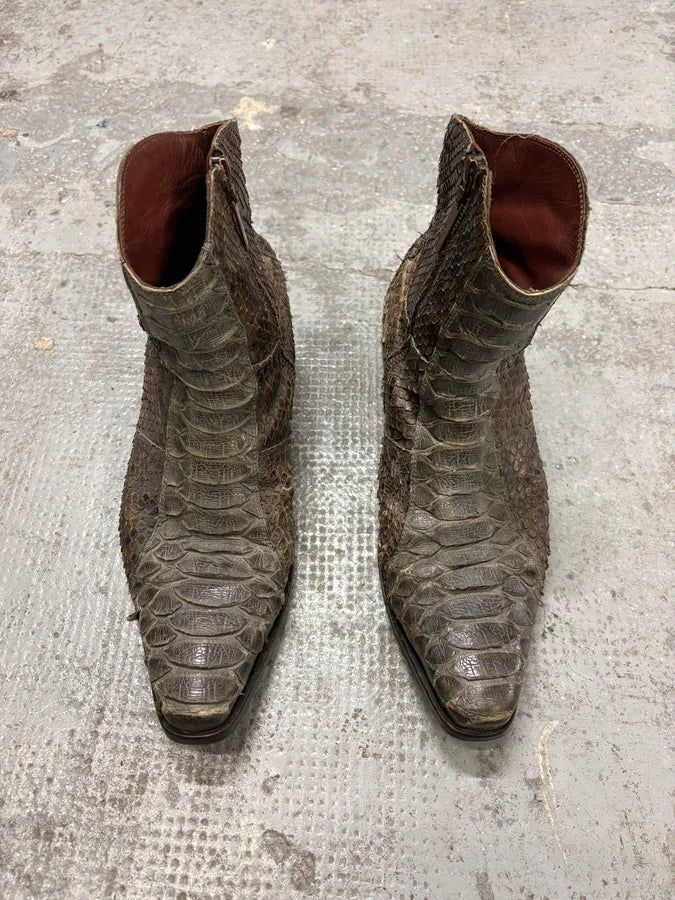 2000s Roberto Cavalli Python Leather Boots hYNeyOd 1