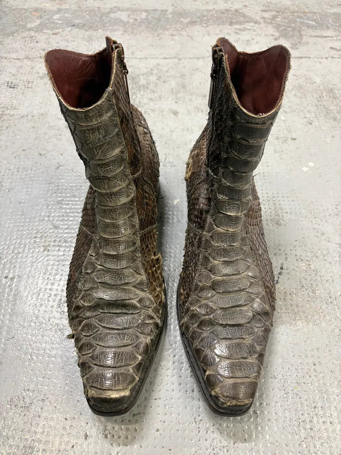 2000s Roberto Cavalli Python Leather Boots hYNeyOd 1