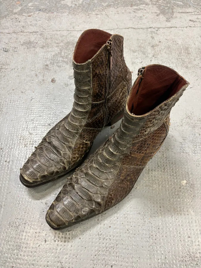 2000s Roberto Cavalli Python Leather Boots hYNeyOd 2