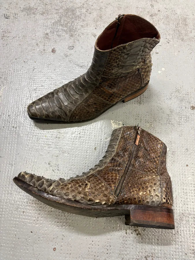 2000s Roberto Cavalli Python Leather Boots hYNeyOd 4