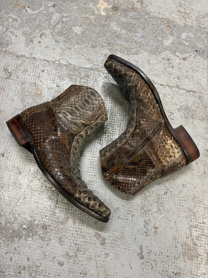 2000s Roberto Cavalli Python Leather Boots hYNeyOd 5