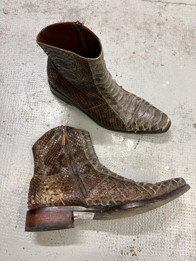 2000s Roberto Cavalli Python Leather Boots hYNeyOd 5