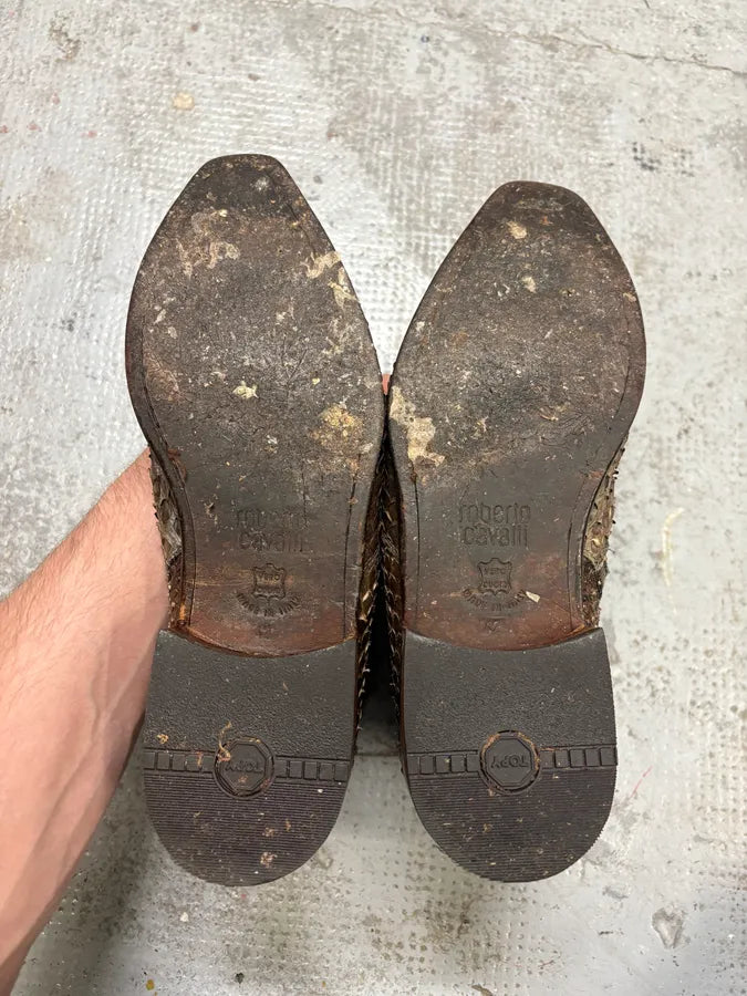 2000s Roberto Cavalli Python Leather Boots hYNeyOd 7