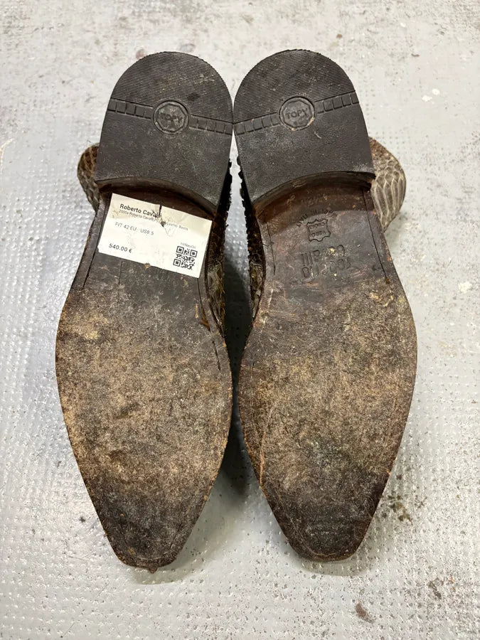 2000s Roberto Cavalli Python Leather Boots hYNeyOd 7