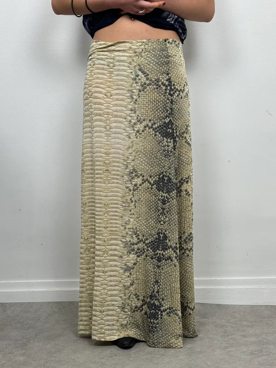 2000s Roberto Cavalli Python Soft Skirt MXyNIkz 0