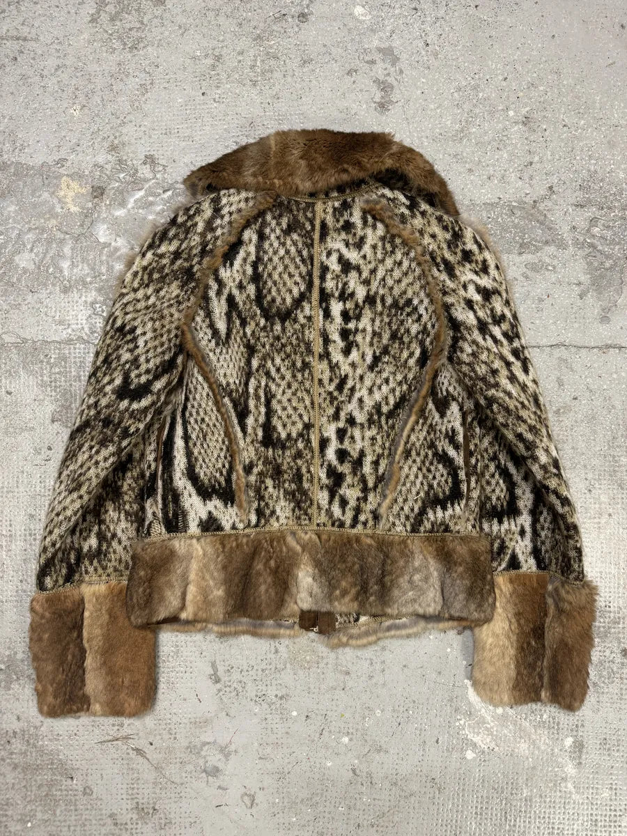2000s Roberto Cavalli Rabbit Fur Tweed Jacket bKTYUAr 4