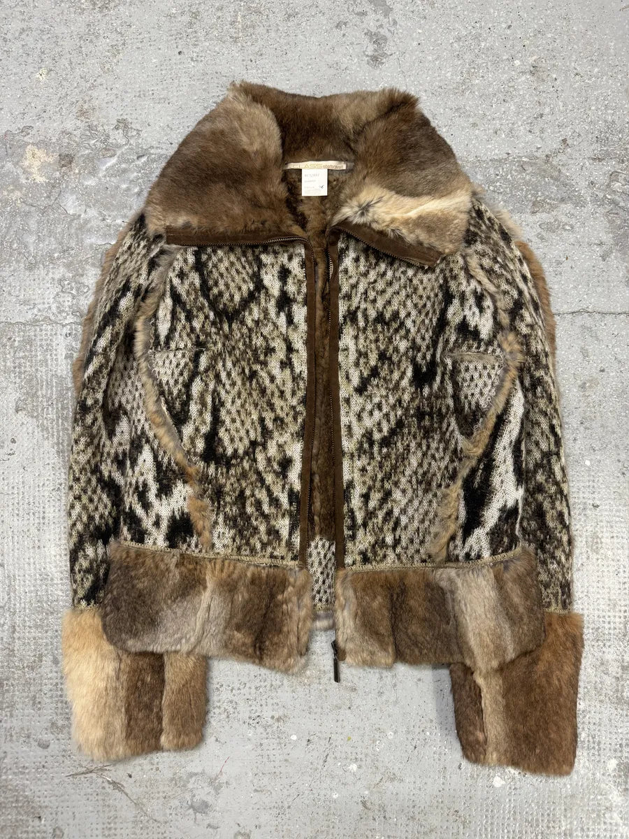 2000s Roberto Cavalli Rabbit Fur Tweed Jacket bKTYUAr 6