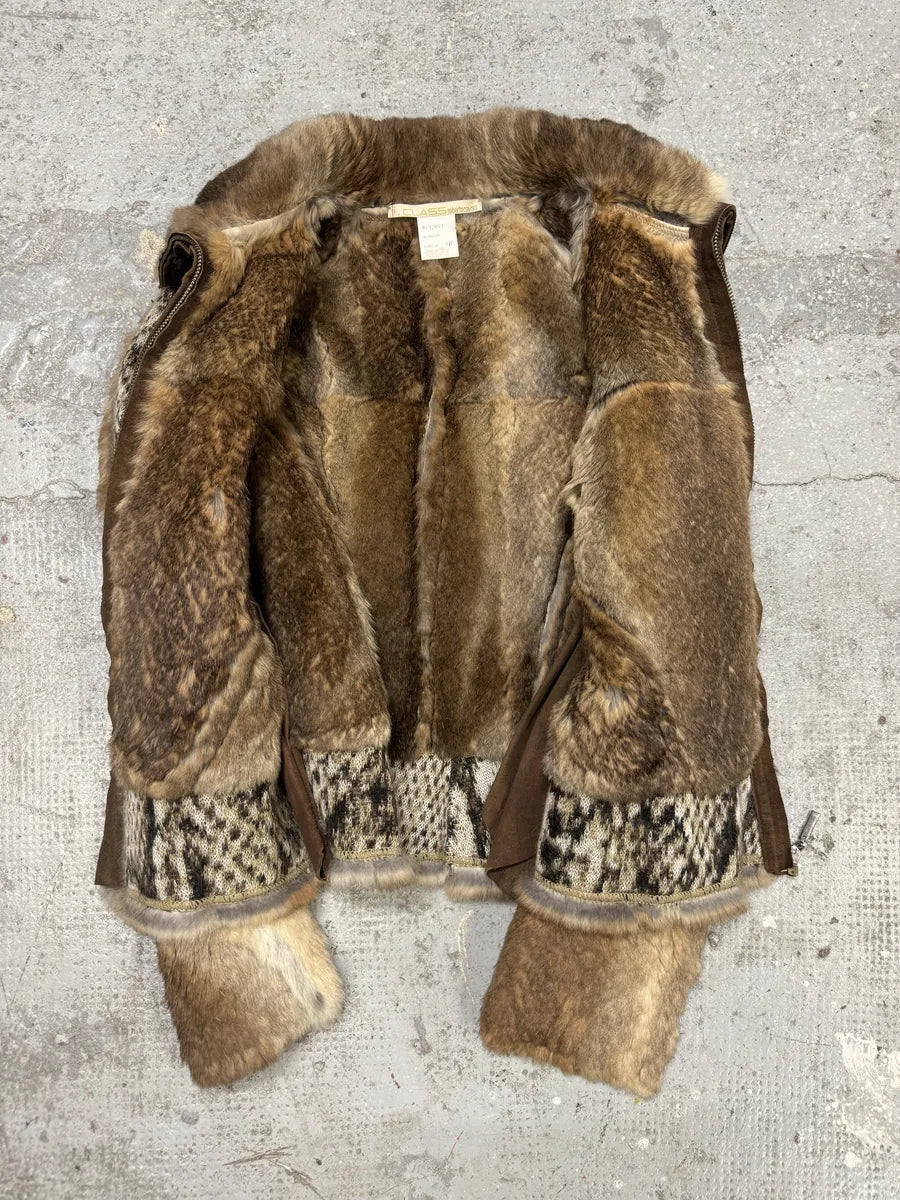 2000s Roberto Cavalli Rabbit Fur Tweed Jacket bKTYUAr 8