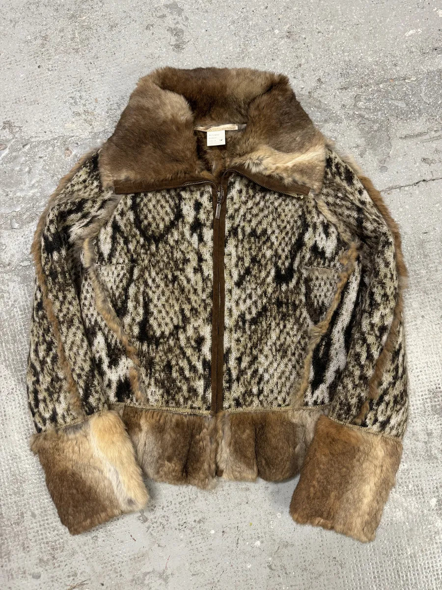 2000s Roberto Cavalli Rabbit Fur Tweed Jacket bKTYUAr 5