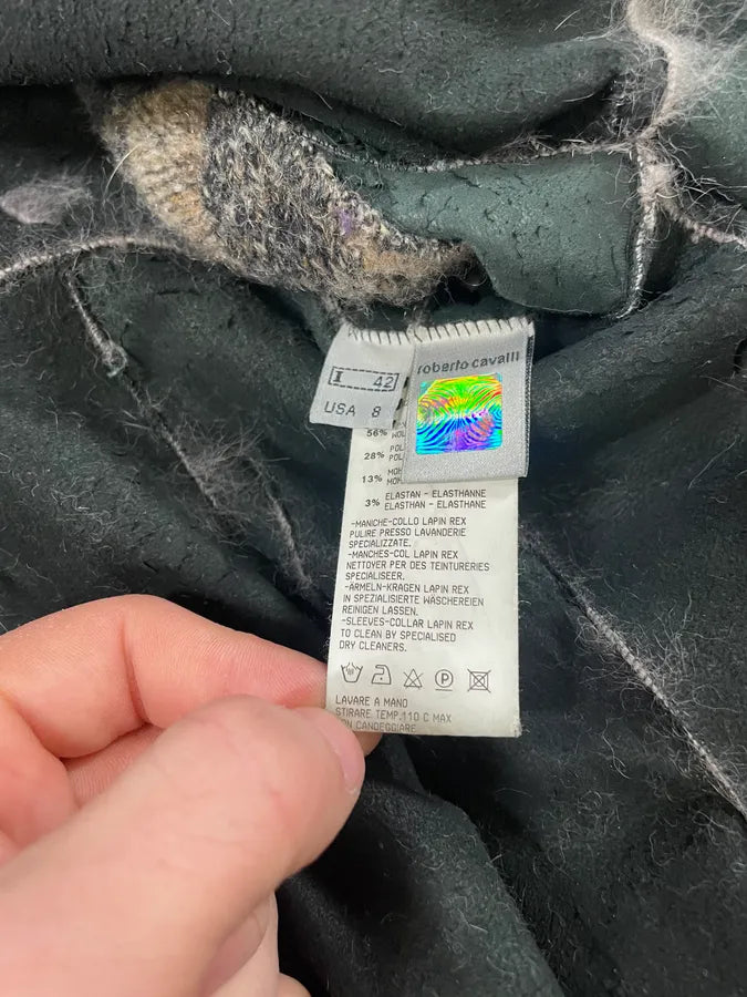 2000s Roberto Cavalli Raccoon Fur Grey Zip-up Jacket (M) SXsCpkO 10