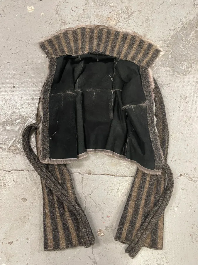 2000s Roberto Cavalli Raccoon Fur Grey Zip-up Jacket (M) SXsCpkO 6