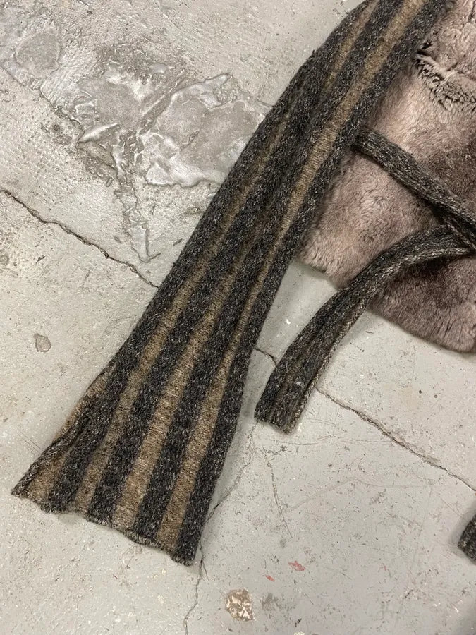 2000s Roberto Cavalli Raccoon Fur Grey Zip-up Jacket (M) SXsCpkO 7