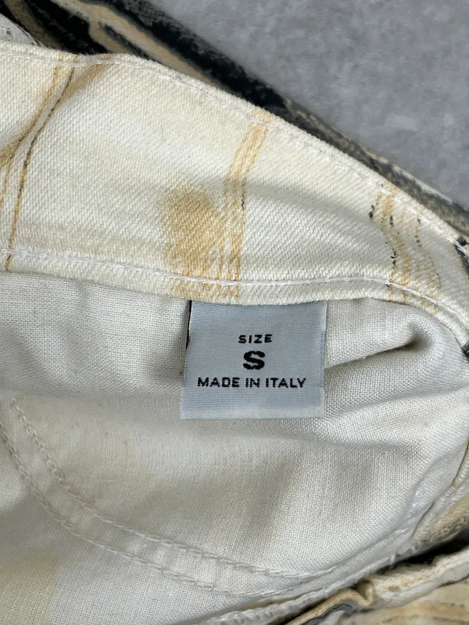 2000s Roberto Cavalli Rainy Ink Nasty Beige Pants JxFfMZS 10