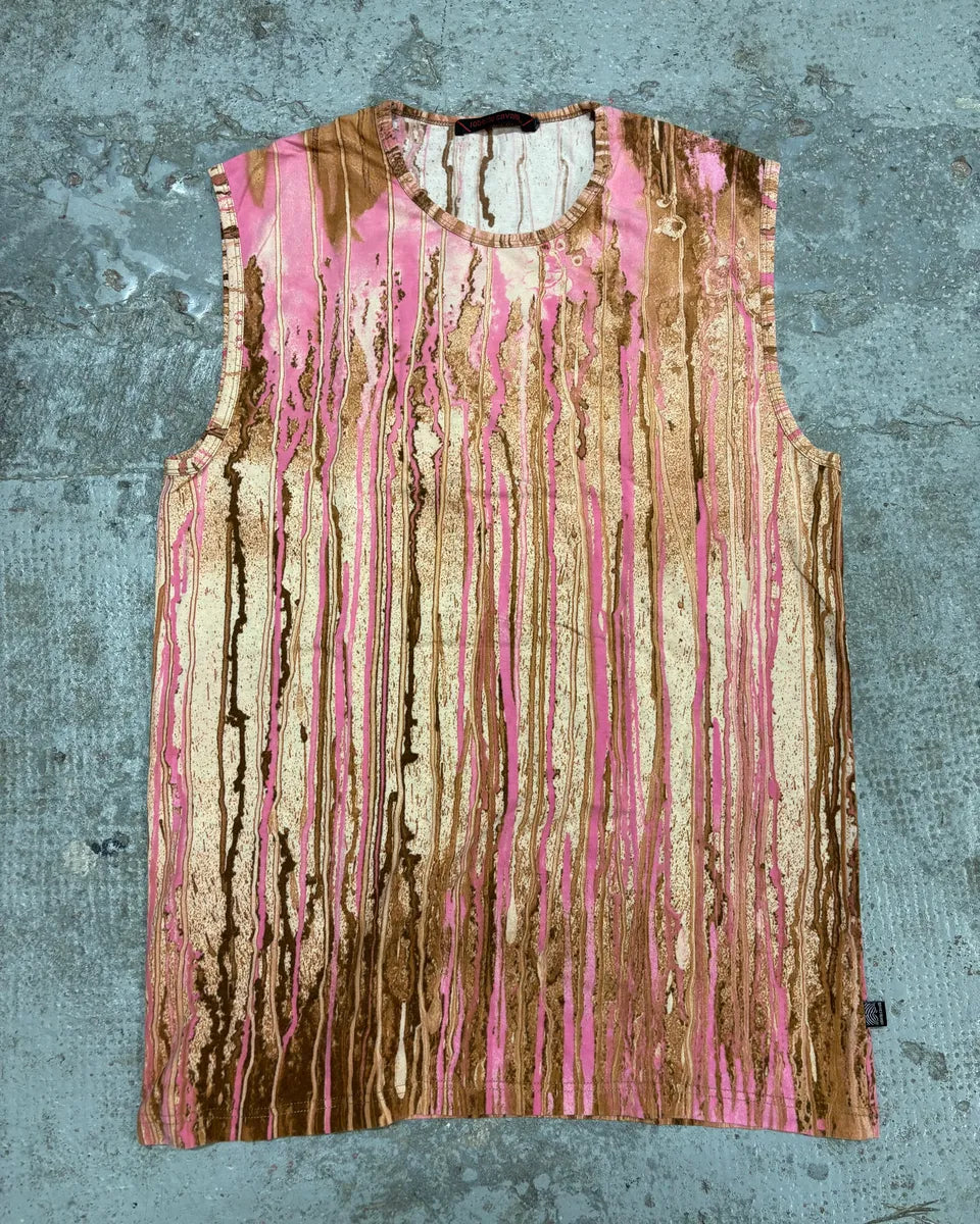2000s Roberto Cavalli Rainy Ink Nasty Pink Tank Top ZANIMiU 0