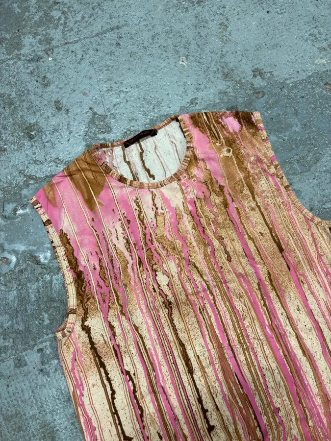 2000s Roberto Cavalli Rainy Ink Nasty Pink Tank Top ZANIMiU 4