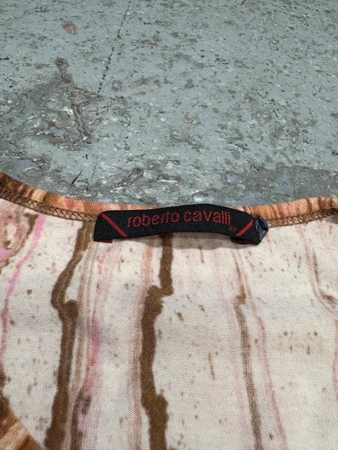 2000s Roberto Cavalli Rainy Ink Nasty Pink Tank Top ZANIMiU 7