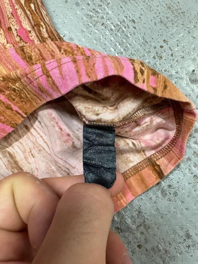 2000s Roberto Cavalli Rainy Ink Nasty Pink Tank Top ZANIMiU 8