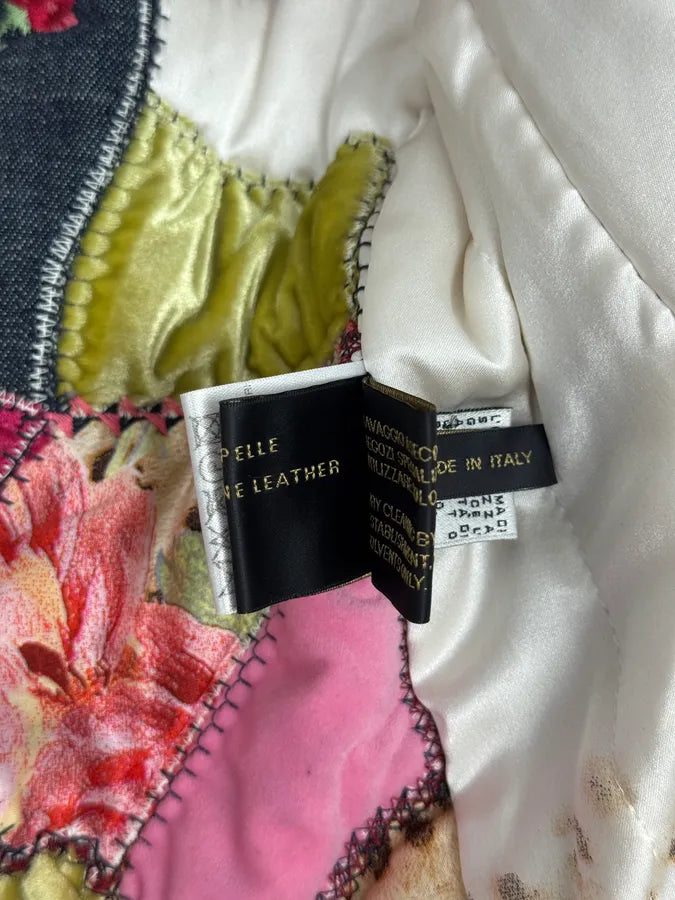 2000s Roberto Cavalli Raw Brown Leather Patchwork Lining Jacket ZhJpHmW 12