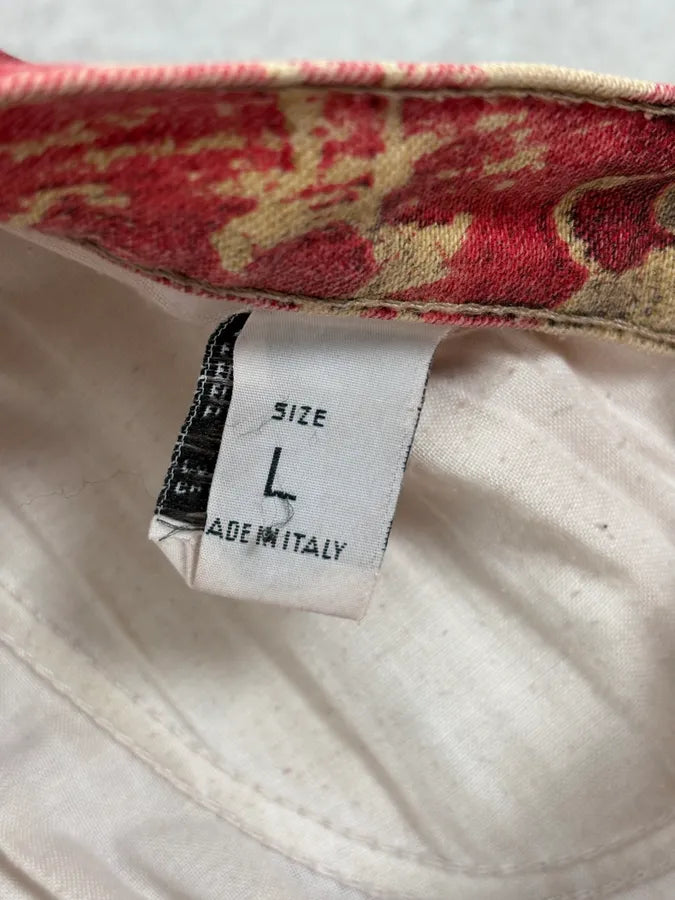 AW2002 Roberto Cavalli Red & Gold Tribal Floral Pants XInsFOC 10