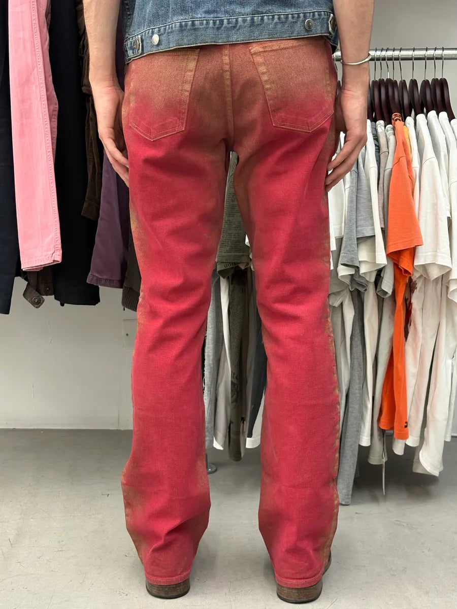 2000s Cavalli Red & Golden Aura Pants uRMbFsR 3