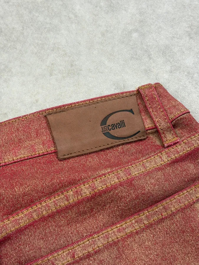2000s Cavalli Red & Golden Aura Pants uRMbFsR 9