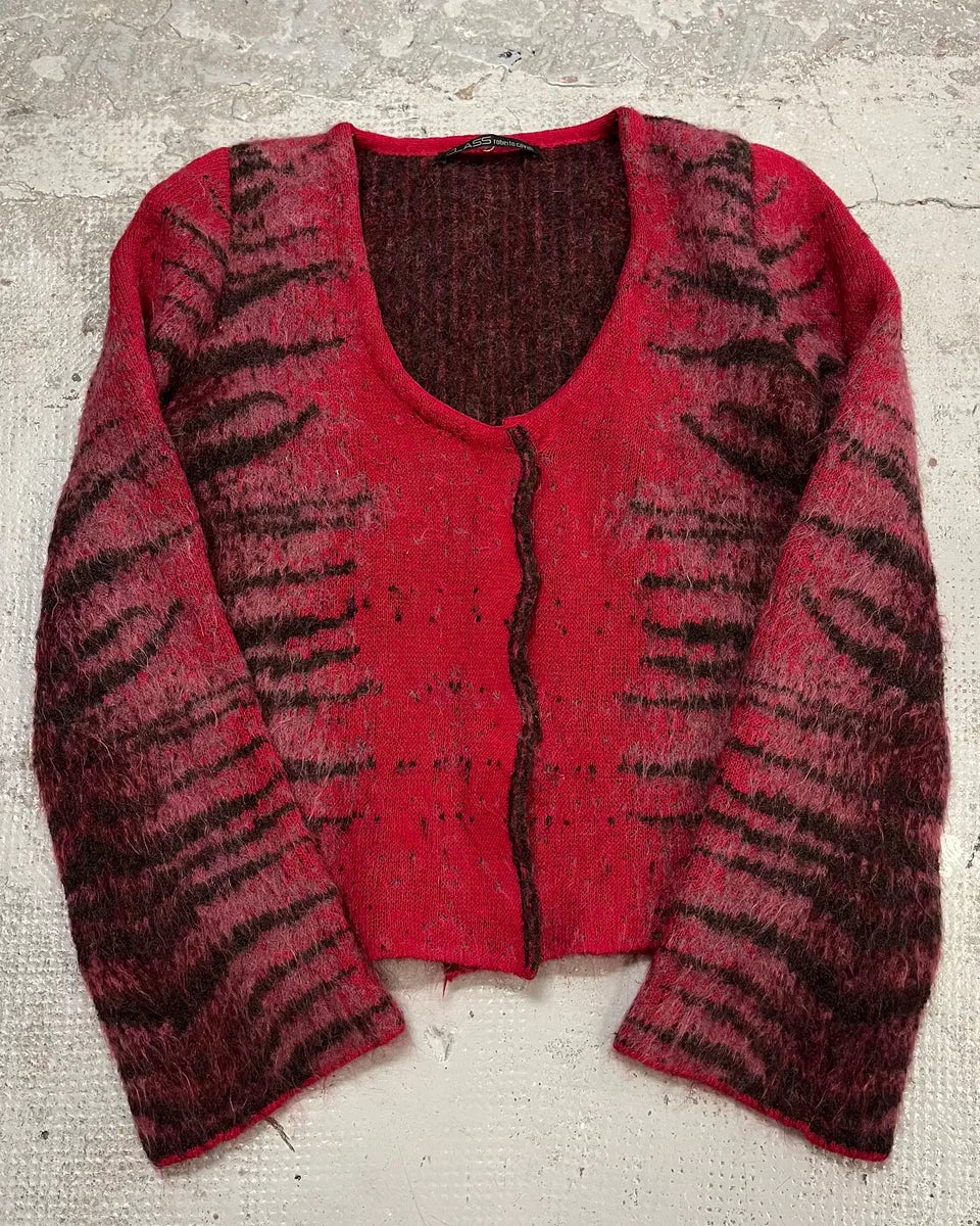 2000s Roberto Cavalli Red Devil Zebra Cardigan  gBbUVtk 0