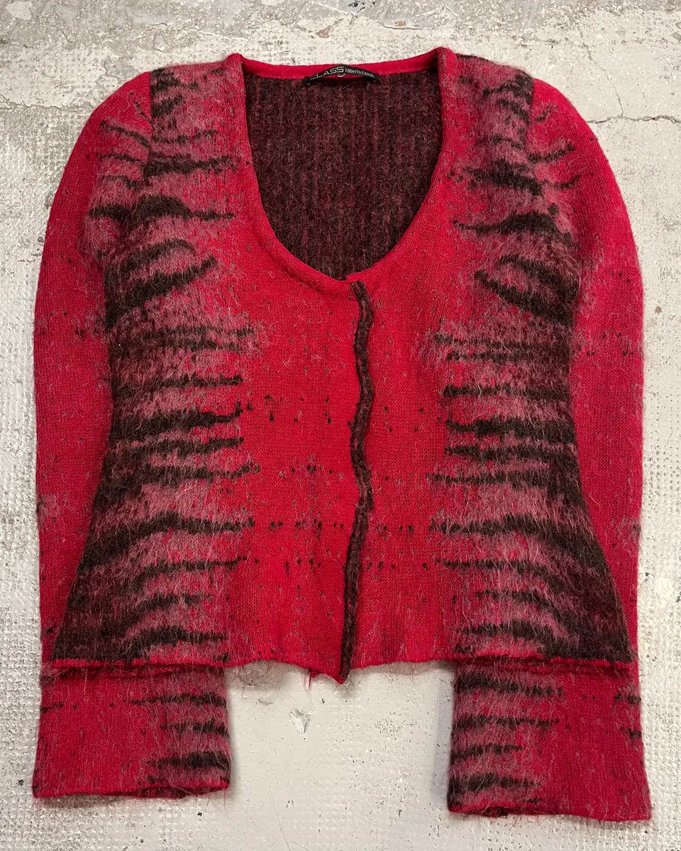 2000s Roberto Cavalli Red Devil Zebra Cardigan  gBbUVtk 3