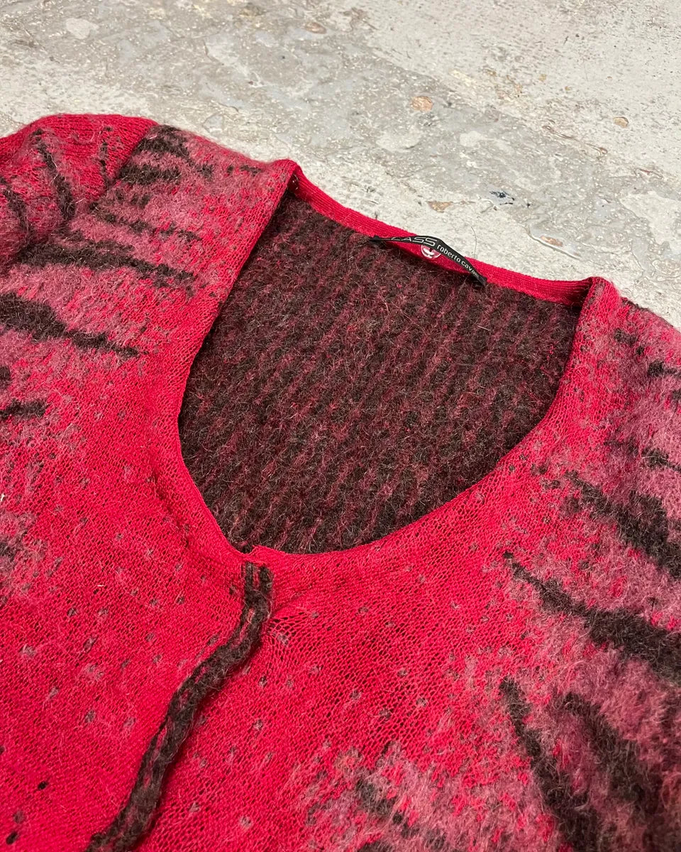2000s Roberto Cavalli Red Devil Zebra Cardigan  gBbUVtk 4