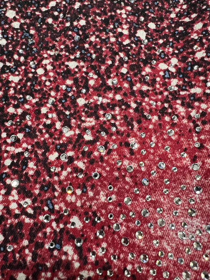 2000s Roberto Cavalli Red Galaxy Expansion Embellished Pants TrvXDzN 5