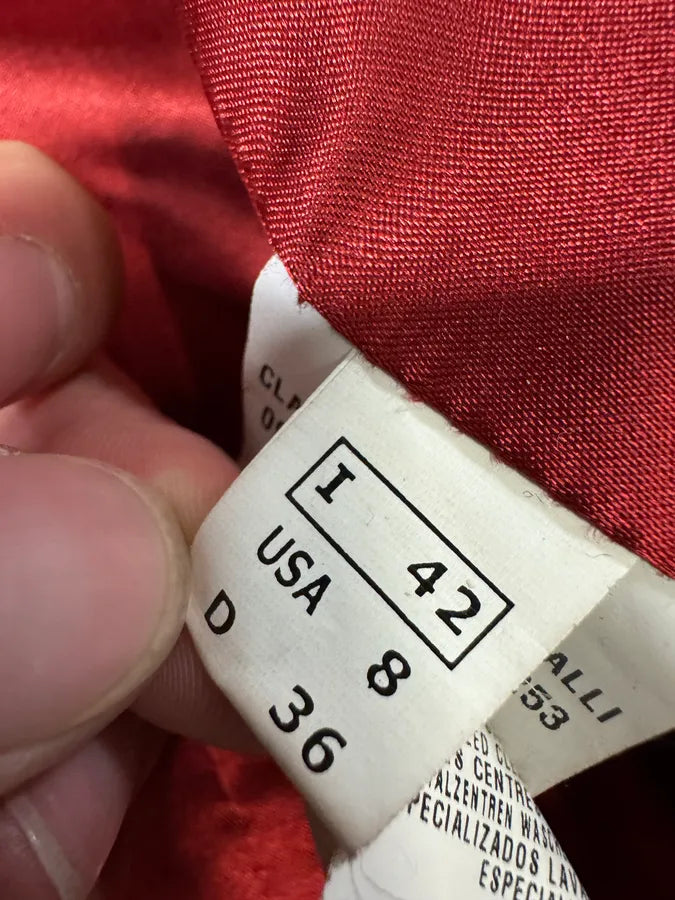 2000s Roberto Cavalli Red Roses Suede Leather Jacket NEvxBkY 5