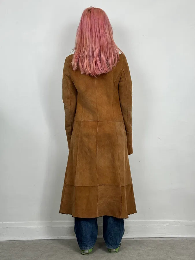 2000s Roberto Cavalli Royal Leather Long Camel Coat QfbxyDz 2