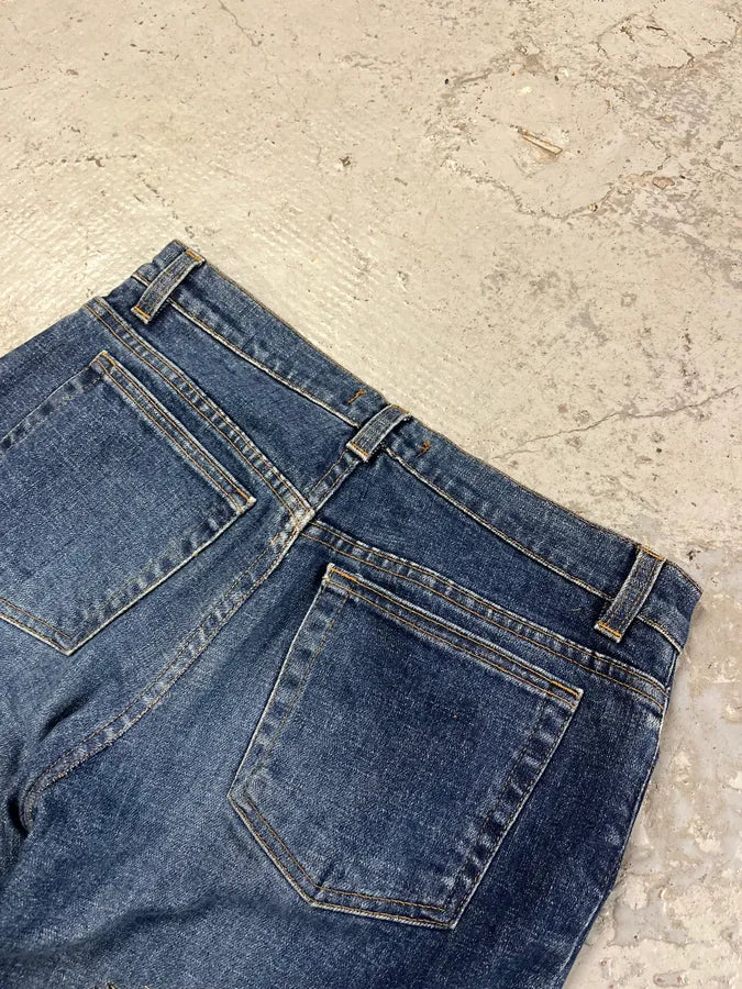 2000s Roberto Cavalli Royal Premium Embroidered Blue Denim Jeans yCVukdU 8