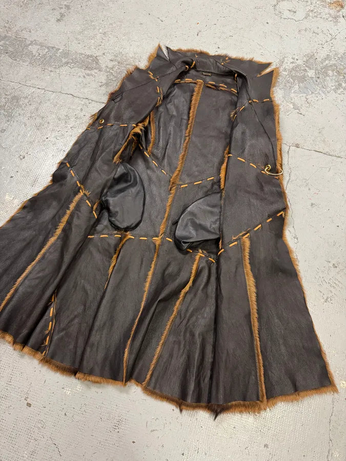 2000s Roberto Cavalli Royal Reversible Long Fur Brown Coat pKgIvcT 10