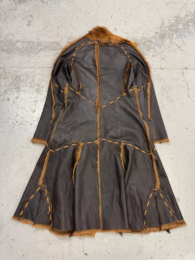 2000s Roberto Cavalli Royal Reversible Long Fur Brown Coat pKgIvcT 11