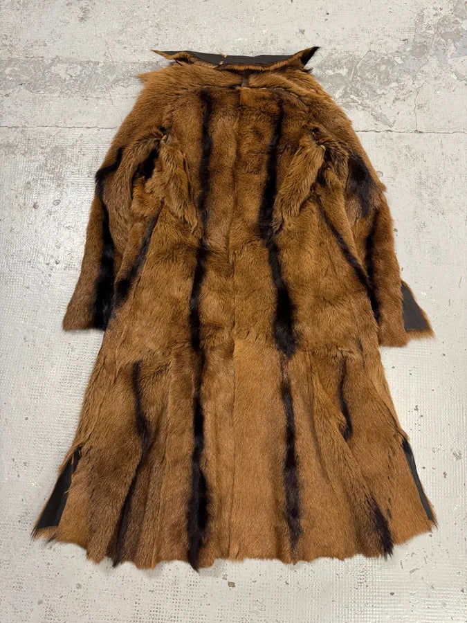 2000s Roberto Cavalli Royal Reversible Long Fur Brown Coat pKgIvcT 12