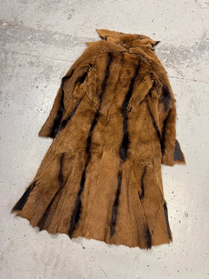 2000s Roberto Cavalli Royal Reversible Long Fur Brown Coat pKgIvcT 13