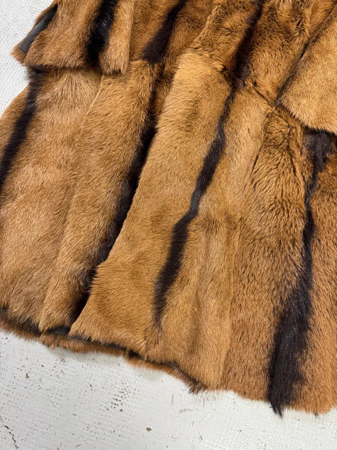 2000s Roberto Cavalli Royal Reversible Long Fur Brown Coat pKgIvcT 8