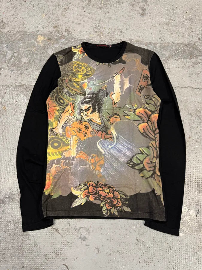 2000s Roberto Cavalli Samurai Black Longsleeves mAPhWja 0