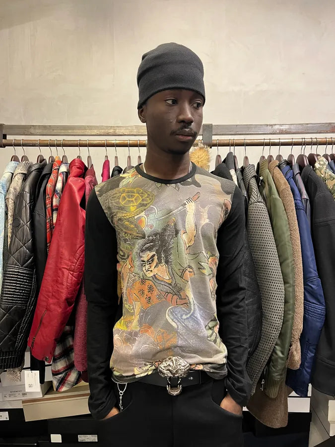 2000s Roberto Cavalli Samurai Black Longsleeves mAPhWja 1